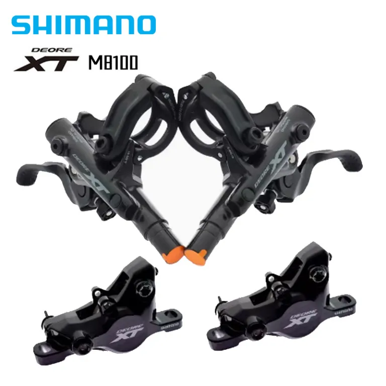 ترمز هیدرولیک SHIMANO XT M8100 M8120 مخصوص دوچرخه کوهستان، مجموعه اهرم ترمز و کالیپر