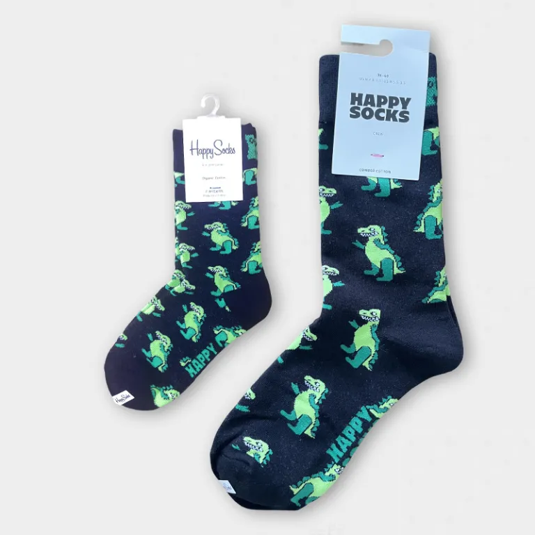 جوراب بچگانه HappySocks طرح کارتونی ساق متوسط مدل هایپی مناسب دختر و پسر برای استفاده بیرون از منزل طرح بامزه عمده و خانوادگی