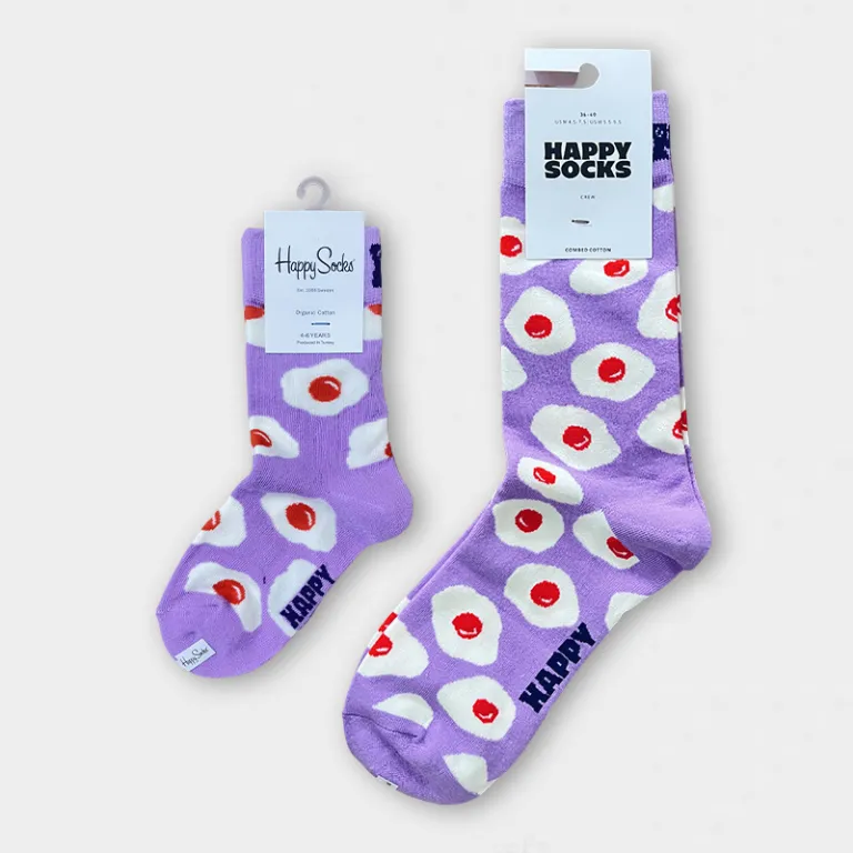 جوراب بچگانه HappySocks طرح کارتونی ساق متوسط مدل هایپی مناسب دختر و پسر برای استفاده بیرون از منزل طرح بامزه عمده و خانوادگی