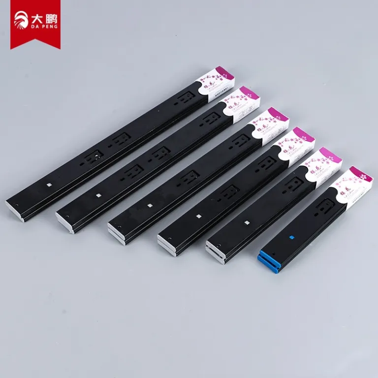 ریل کشوی سهلایه ضخیم استیل ضدزنگ با دمپر و بلبرینگ برای کابینت