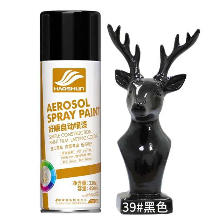 اسپری رنگ 450ml هاوشون ضدزنگ فلز در رنگ‌های مشکی سفید قرمز برای مصارف خانگی و تغییر رنگ خودرو