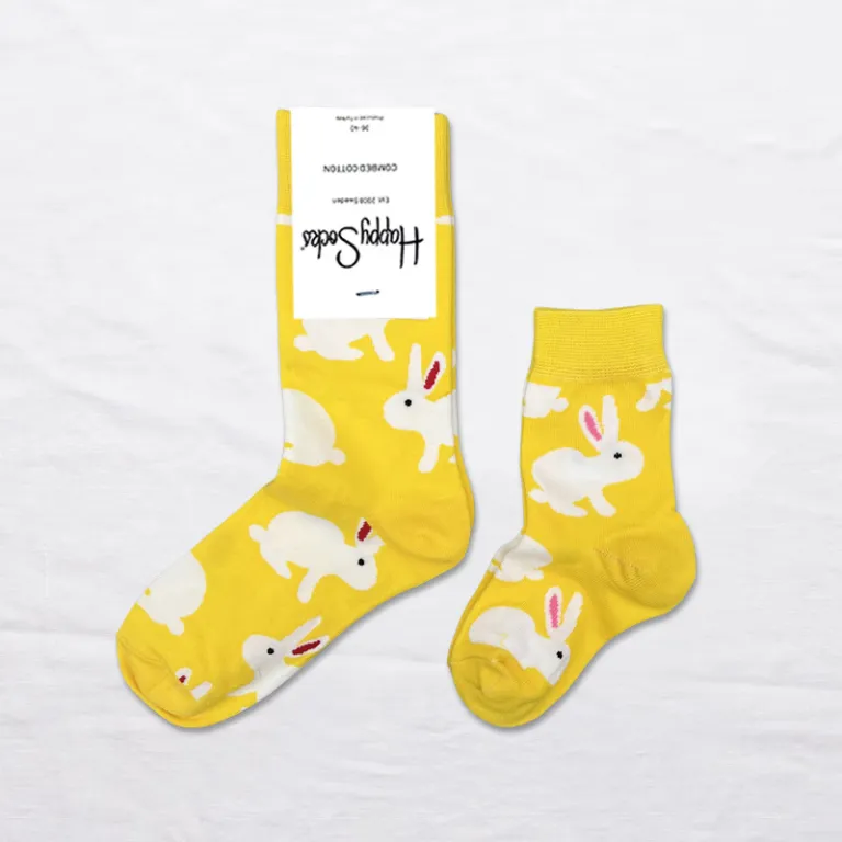 جوراب بچگانه HappySocks طرح کارتونی ساق متوسط مدل هایپی مناسب دختر و پسر برای استفاده بیرون از منزل طرح بامزه عمده و خانوادگی