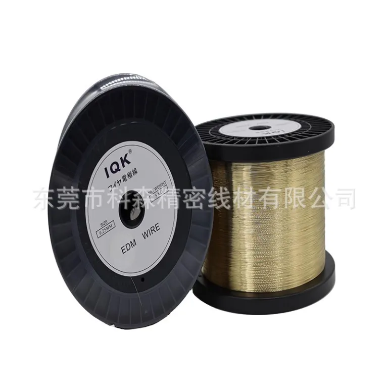سیم برش تخلیه آهسته EDM سیم مسی الکترود سیم الکترود سیم برنجی با دقت بالا 0.25mm، 0.20mm