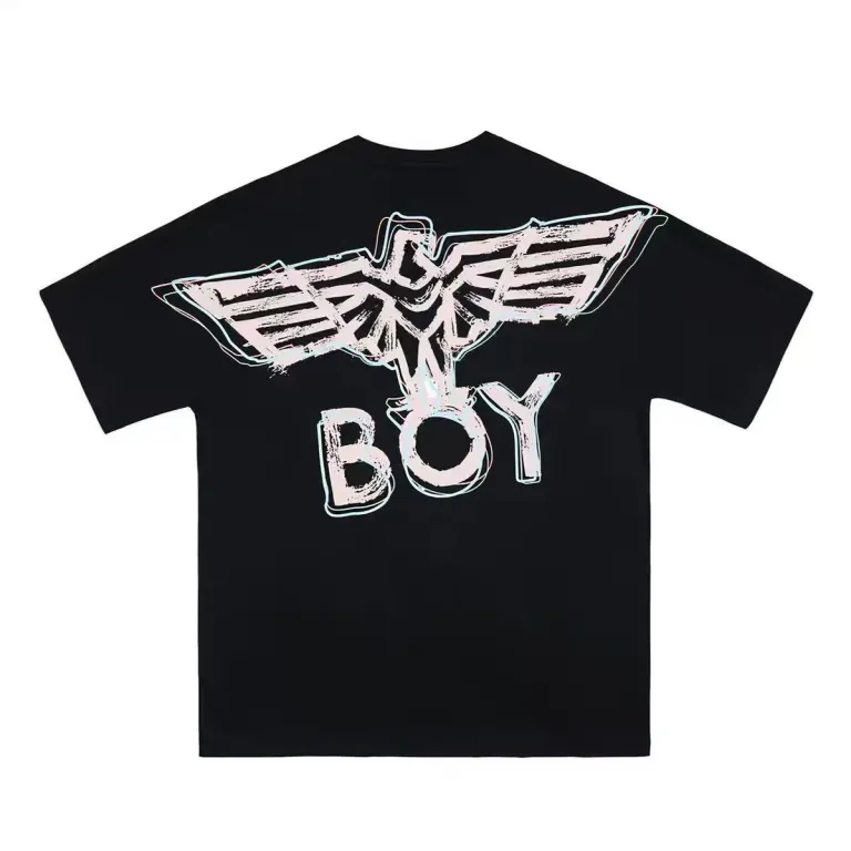 تی‌شرت مردانه تابستانی جدید boy طرح عقاب یقه گرد نخی چاپ لوگو