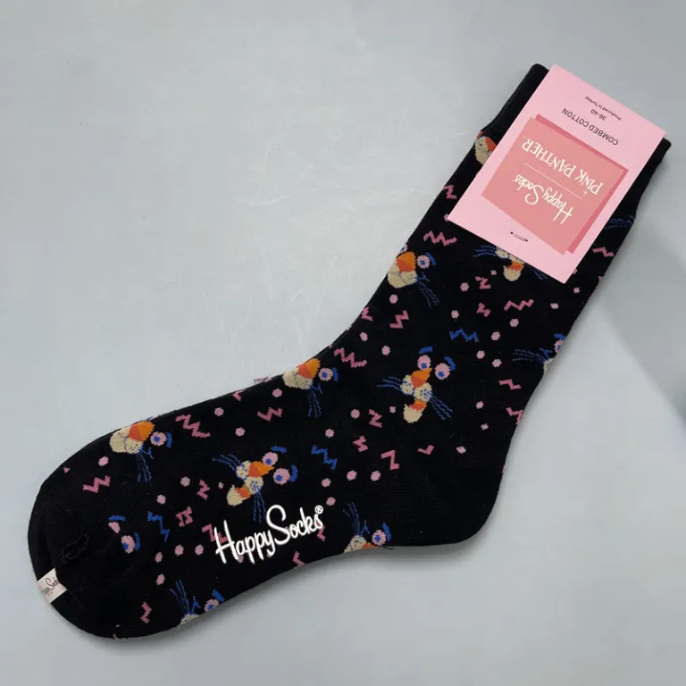 جوراب زنانه رنگارنگ HappySocks طرح کارتونی بامزه مدل اینستاگرامی نیمه‌ساقه بیرونی خیابانی