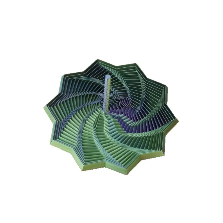 3D اسباب‌بازی ضد استرس مارپیچ سه‌بعدی حسی ستاره‌ای شکل با دسته، مجسمه رومیزی کوچک