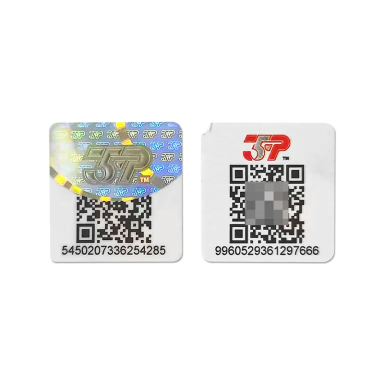 برچسب سفارشی ضد جعل با کد یکتا برای ردیابی و جلوگیری از قاچاق کالا، برچسب لیزری هولوگرام نچسب