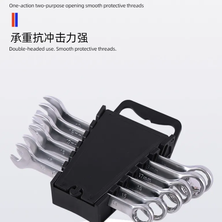 مجموعه آچار تخت و رینگی آینه‌ای 12 تکه دوکاره تعمیرات خودرو و مکانیکی 8-24mm