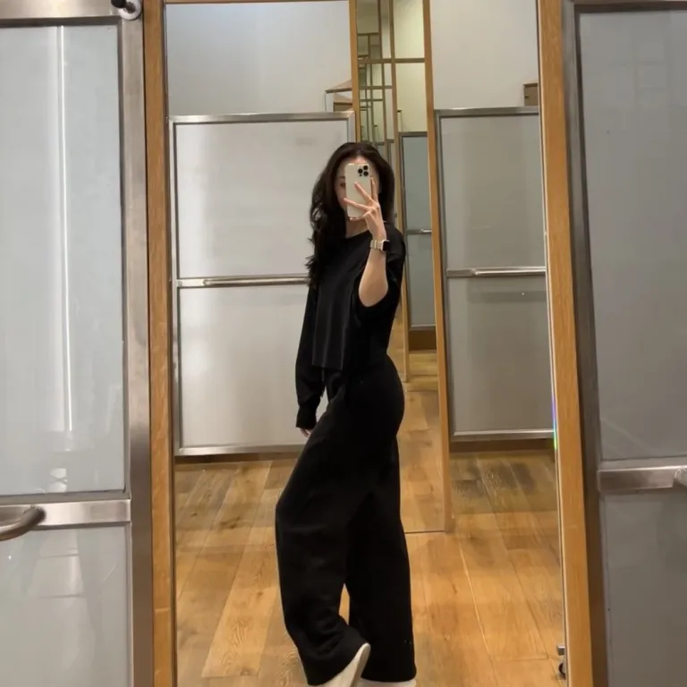 شلوار یوگا گشاد راسته فنردار کمر بلند lulu اصل برچسب Scuba مناسب ورزش و استفاده روزمره زنانه