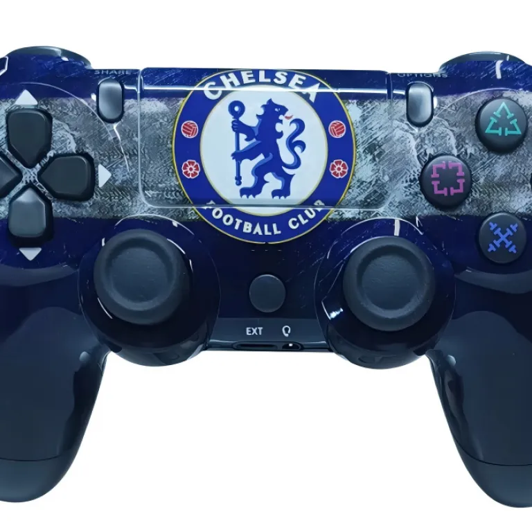دسته بازی بی‌سیم بلوتوثی ps4 با دو موتور لرزشی، ژیروسکوپ شش‌محوره و لرزش کامل ps4