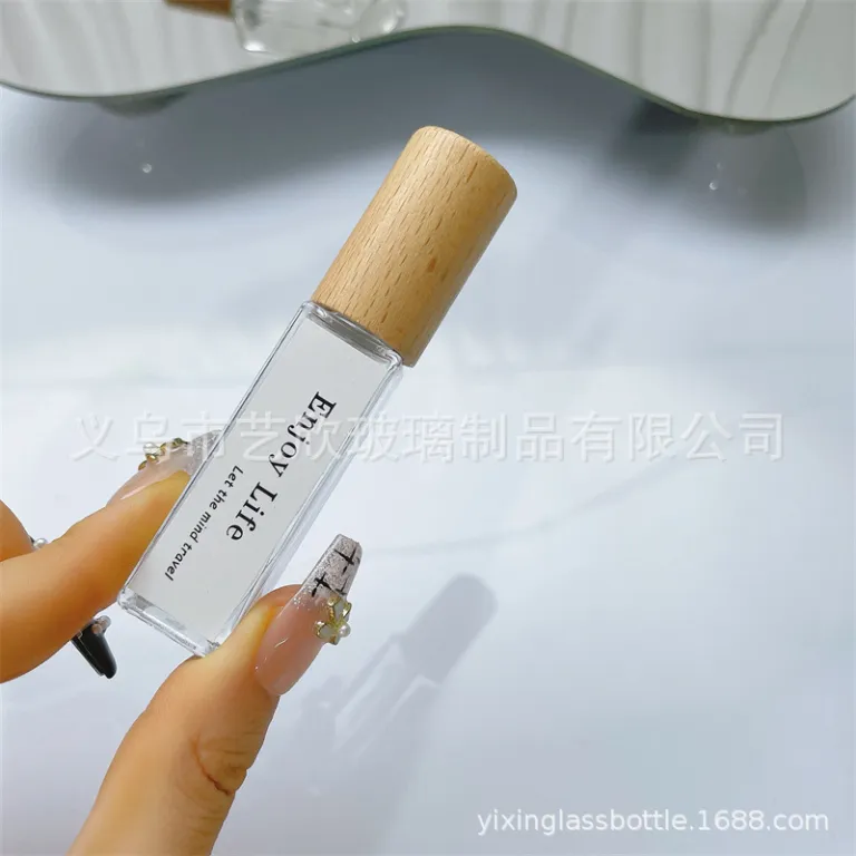 شیشه تقسیم عطر با درب چوبی خالی شیشهای 10ml لوکس مسافرتی قابل حمل 5ml شیشه اسپری نمونه شیشه عطر