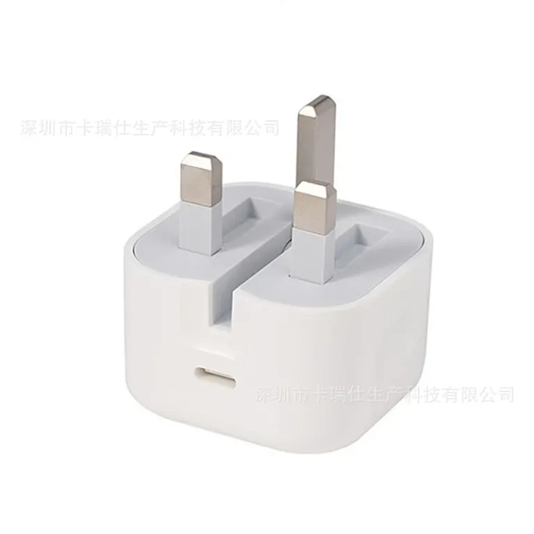 شارژر دیواری UK مخصوص آیفون 20W با آداپتور بریتانیایی، شارژ سریع، پنج کد یکسان