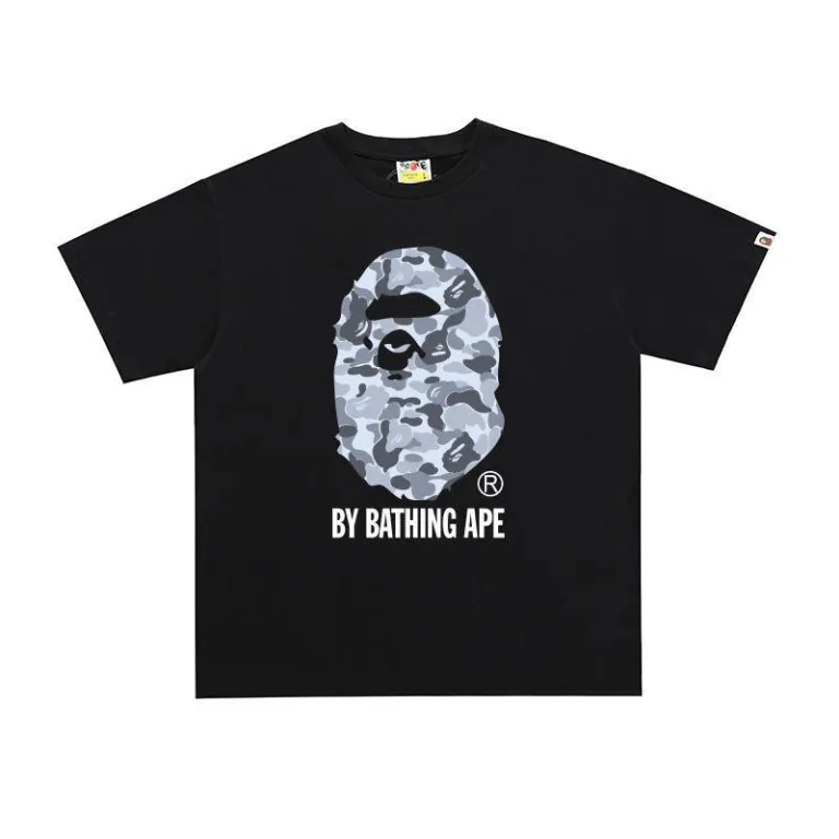 تی‌شرت BAPE تابستانی طرح سر میمون استتاری مردانه و زنانه استایل ژاپنی موجودی عمده