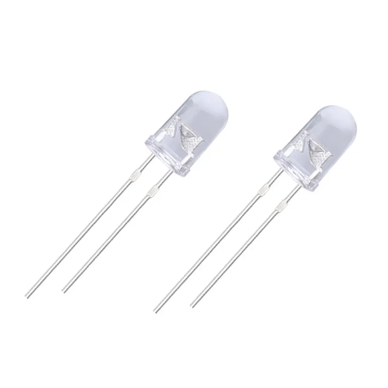 f5 دیود نورانی سفید، قرمز، سبز و آبی ال‌ای‌دی پایه‌دار نشانگر پرفروغ 5mm سفارشی‌سازی دیود نورانی