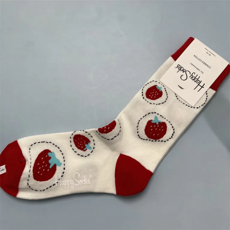 جوراب زنانه رنگارنگ HappySocks طرح کارتونی بامزه مدل اینستاگرامی نیمه‌ساقه بیرونی خیابانی