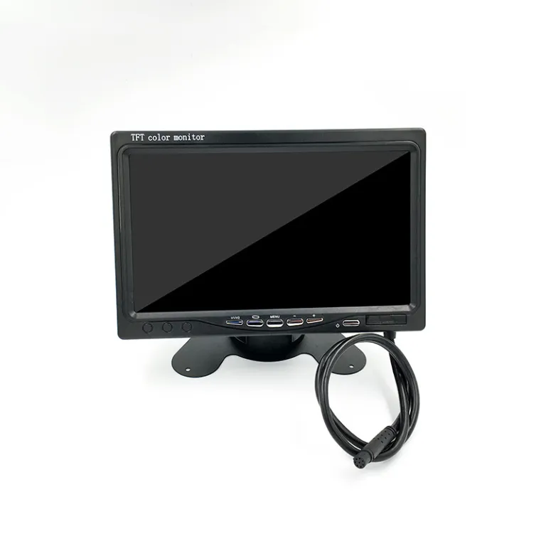 نمایشگر خودرو 7 اینچی با دو ورودی تصویر برای دوربین دید عقب، صفحه نمایش دیجیتال 12-24V با کیفیت HD