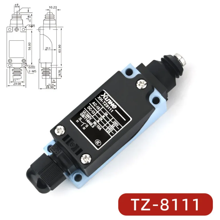 ME-8108 کلید محدودکننده خودبازگشت میکروسوئیچ تماسی محدودکننده TZ-8101 کلید مسیر