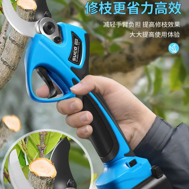 قیچی هرس برقی حرفه‌ای شارژی SC-8631A 40mm قیچی باغبانی بی‌سیم با دهانه بزرگ
