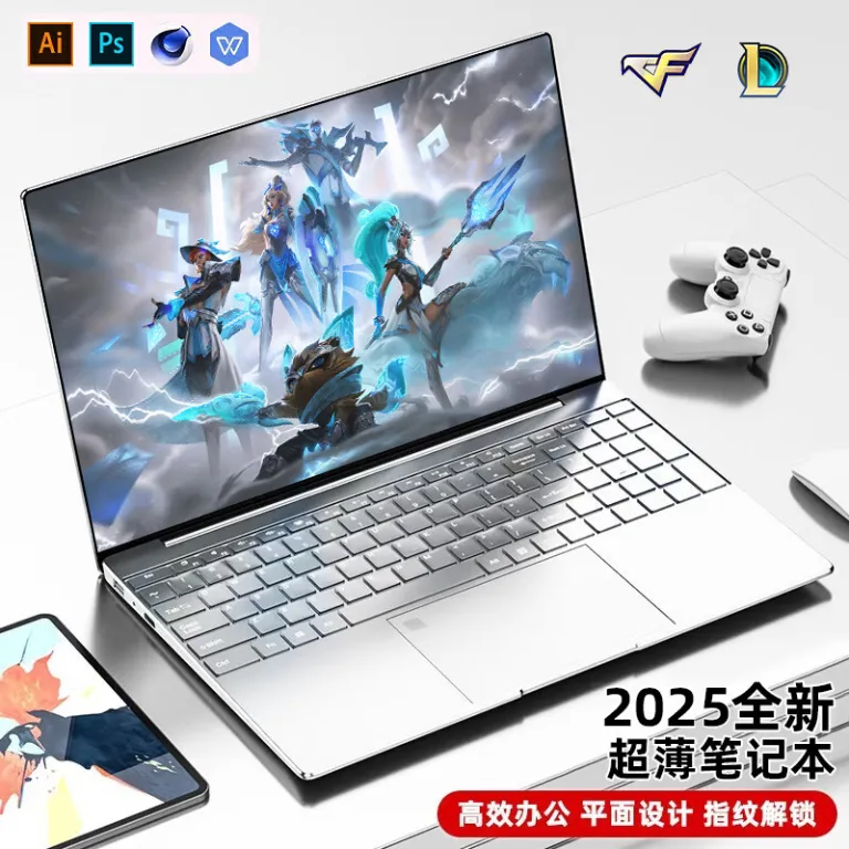 لپ‌تاپ 2026 مدل جدید 15.6 اینچی Core i7 سبک و باریک مناسب دانش‌آموزی، اداری، طراحی و بازی