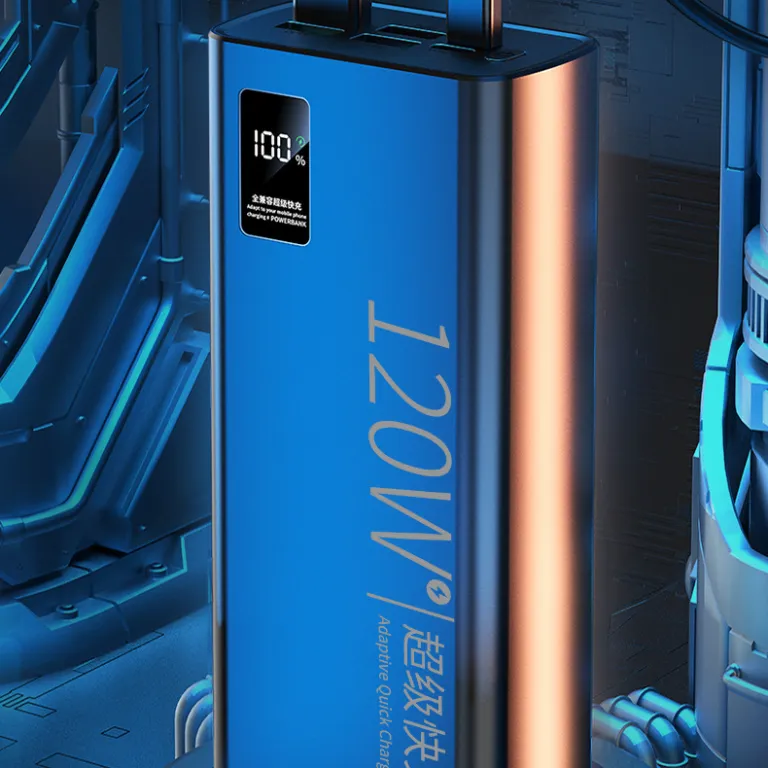 3c تایید شده 120w پاوربانک شارژ سریع 60000 میلی‌آمپر ظرفیت بالا با نمایشگر دیجیتال تایپ سی عمده