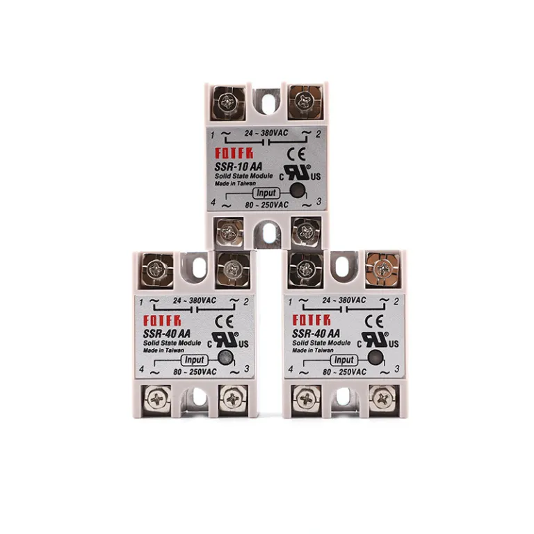 رله حالت جامد تک‌فاز کنترل AC SSR-10AA بدون کنتاکت SSR-40AA 25AA صادراتی