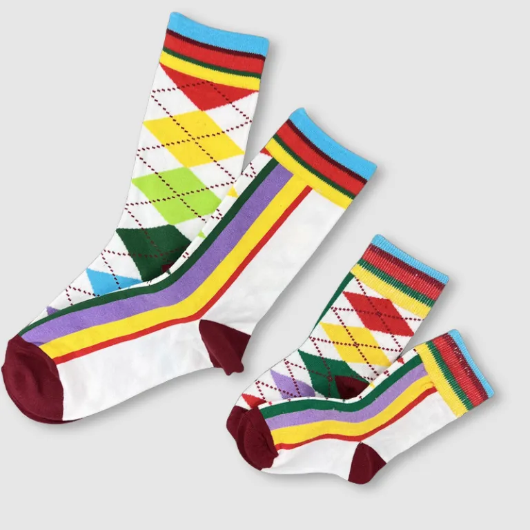 جوراب بچگانه HappySocks طرح کارتونی ساق متوسط مدل هایپی مناسب دختر و پسر برای استفاده بیرون از منزل طرح بامزه عمده و خانوادگی