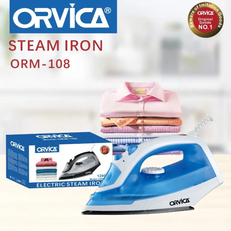 اتو بخار قابل حمل ORVICA دستی خانگی اتو برقی کوچک با پاشش آب و کف سرامیکی Iron