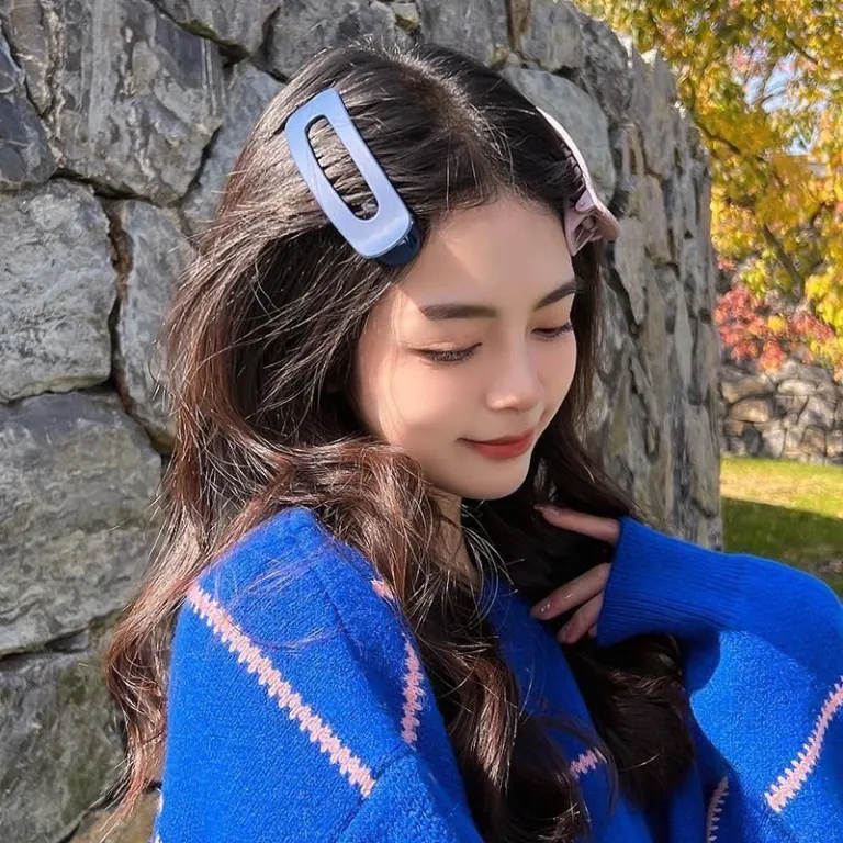 گیره موی شکلاتی رنگ جدید اینترنتی برای شستشوی صورت و آرایش، گیره یک‌طرفه برای موهای ریز، گیره موی بالای سر، زیورآلات موی جلوی پیشانی، عمده