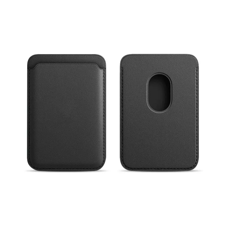 کیف کارت چرم PU مگ‌سیف با آهنربای قوی مناسب اپل 16Pro کیف کارت قاب گوشی iPhone17 جا کارتی مگنتی
