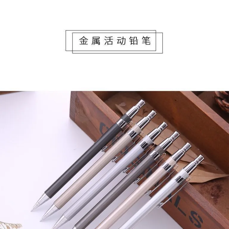 مداد نوکی اتوماتیک جدید تمام فلزی با بدنه فلزی، نوک نشکن و مرکز ثقل پایین 0.5/0.7mm