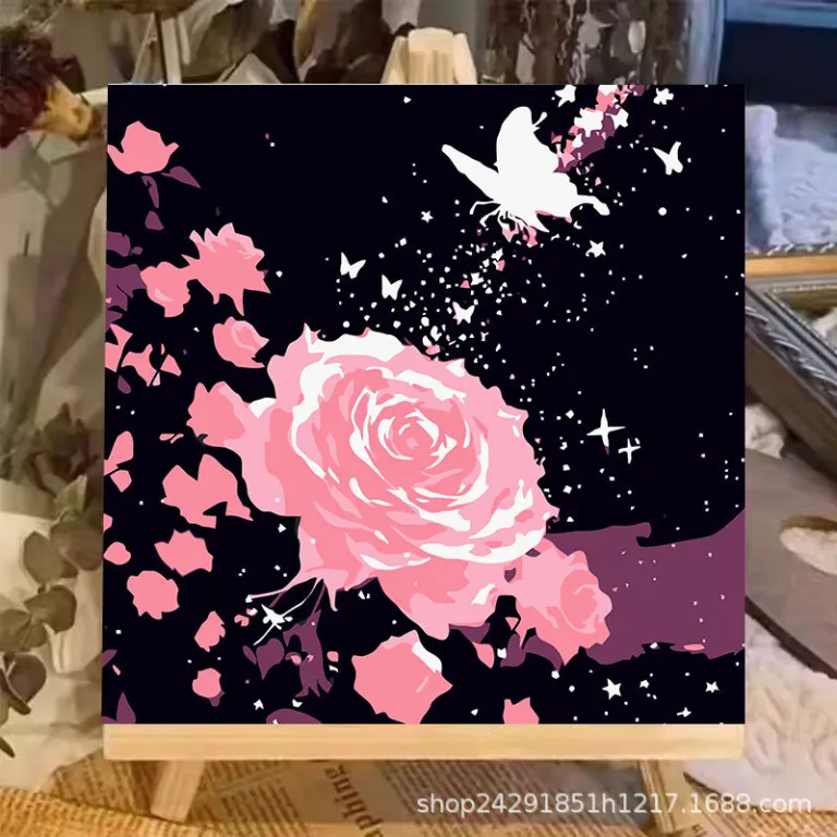 نقاشی رنگ‌روغن دیجیتال گل DIY رنگ‌آمیزی نقاشی دستی کودکانه نقاشی دستی پر کردن منظره لاله نقاشی رنگ‌روغن دیجیتال عمده