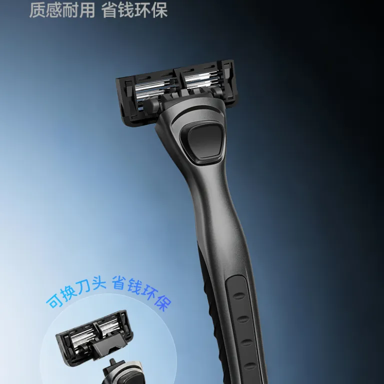 تیغ اصلاح دستی مردانه کایلی با شش تیغه یدکی و دسته فلزی، تیغ ریش‌تراش همه‌کاره لوکس