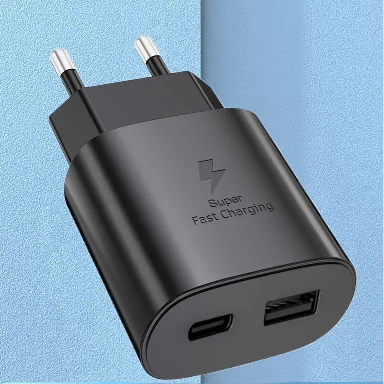 شارژر سریع استاندارد اروپایی با پورت A+C مناسب سامسونگ S24 note20/S21 PD25W شارژر