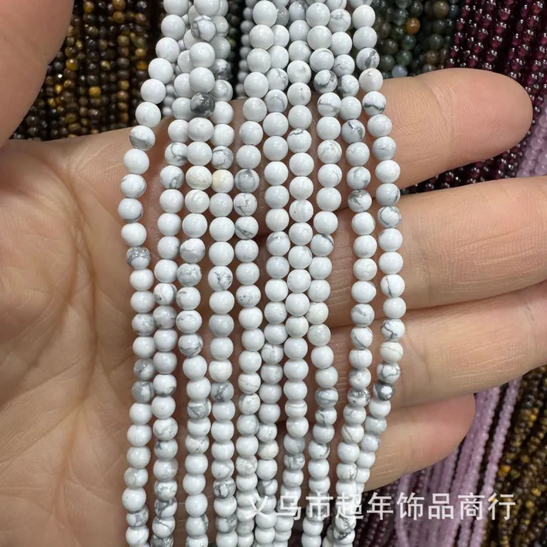 2mm3mm4mm مهره‌های گرد کوچک سنگ طبیعی، لوازم جانبی زیورآلات، آمیتیست، آونتورین سبز، تورمالین، مهره‌های DIY عمده