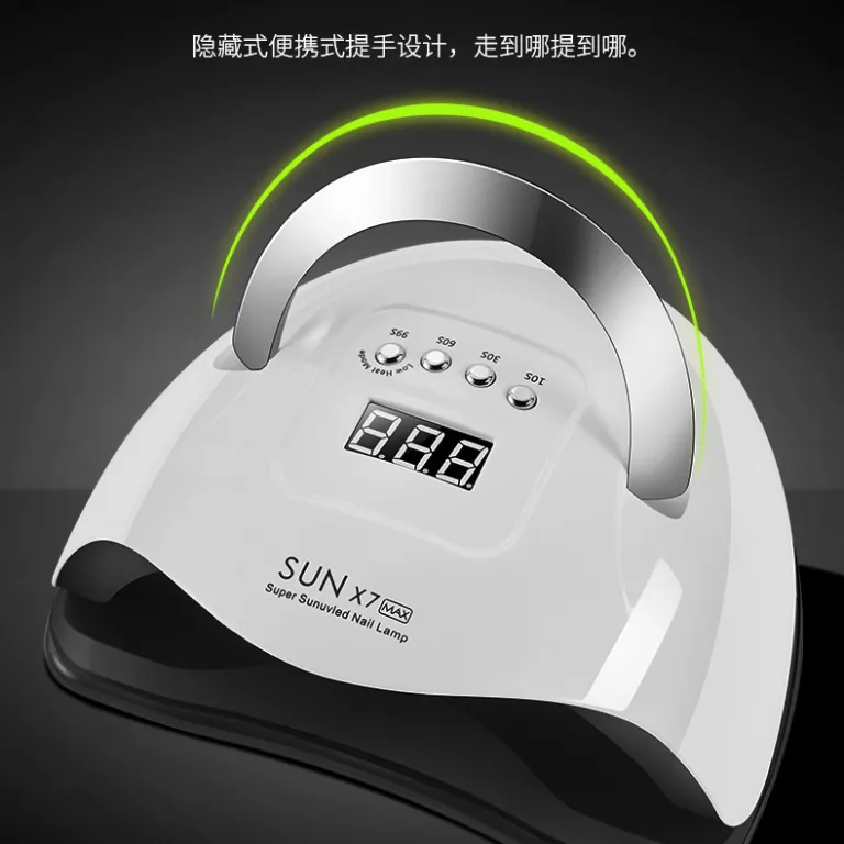 فروش مستقیم کارخانه SUNX7MAX دستگاه ژلیش ناخن 180W لامپ خشککن ناخن با سنسور خودکار و دو منبع نور
