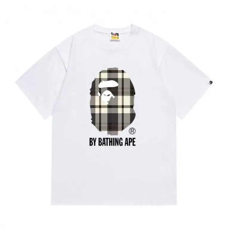 تی‌شرت BAPE تابستانی طرح سر میمون استتاری مردانه و زنانه استایل ژاپنی موجودی عمده