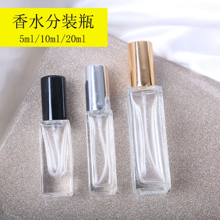 شیشه عطر خالی اسپری قابل حمل برای سفر، بطری تقسیم عطر نمونه کوچک، بطری شیشهای تونر لوکس