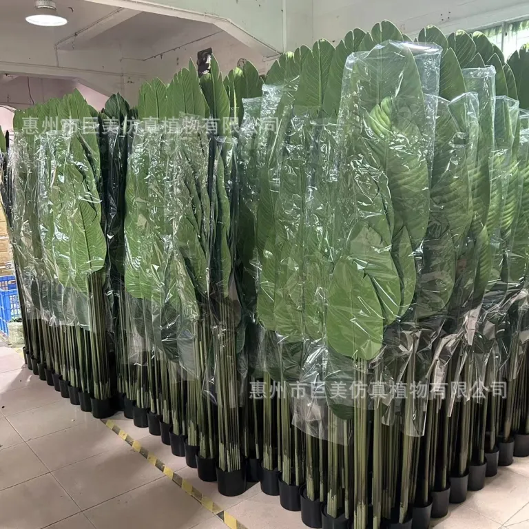 ترکیب گیاهان مصنوعی بزرگ، درخت مصنوعی گلدانی، درخت مصنوعی برای دکوراسیون داخلی و خارجی، درخت موز، نخل شامادورا، عمده فروشی