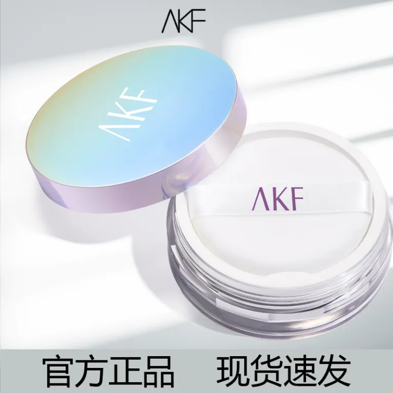 پودر تثبیت آرایش AKF، کنترل چربی، ضدآب و ضدتعریق، ماندگاری بالا بدون ماسیدن، پودر فیکس صورت زنانه، اورجینال از فروشگاه رسمی AKF