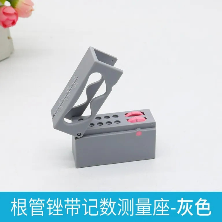 پایه اندازه‌گیری شمارش‌دار 10 سوراخه برای فایل روتاری دندانپزشکی S030A پلاستیکی با مخروطی بزرگ، پایه چرخان شمارنده برای گشاد کردن کانال