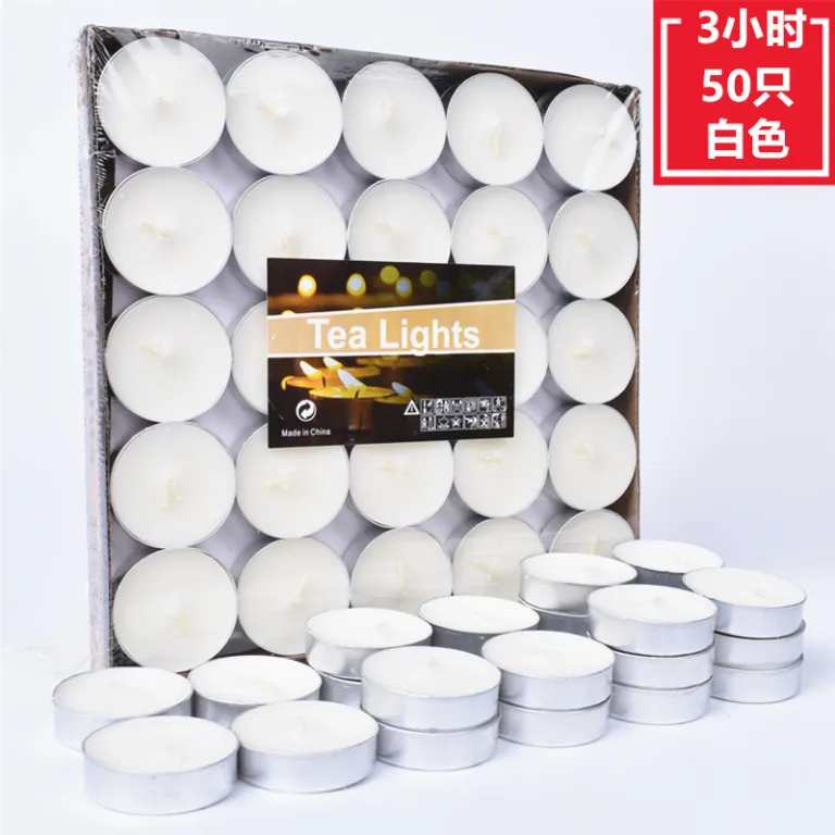 شمع چای بدون دود 4-8 ساعت، شمع کوچک گرد مخصوص گرم‌کردن و عطر‌افشانی، مناسب هتل و کی‌تی‌وی و تولد
