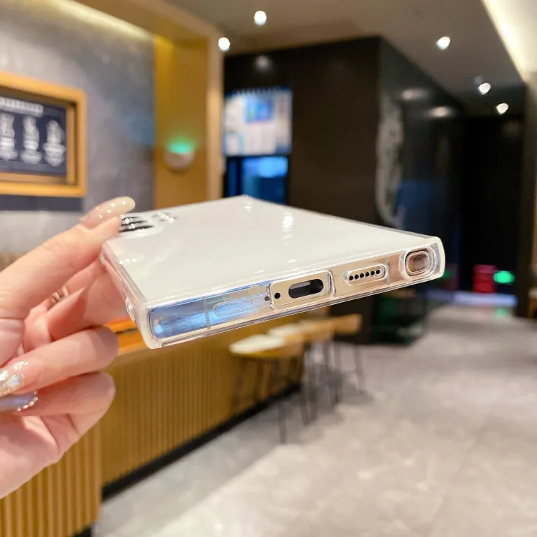 قاب محافظ شفاف با سوراخ‌های دقیق لبه صاف TPU مناسب سامسونگ S25 A56A07 قاب محافظ note20 قاب سیلیکونی ضد ضربه گوشی