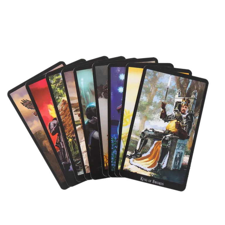 تاروت با روکش طلا جعبه فلزی لوکس Tarot Cards Deck همراه با دفترچه راهنمای کاغذی