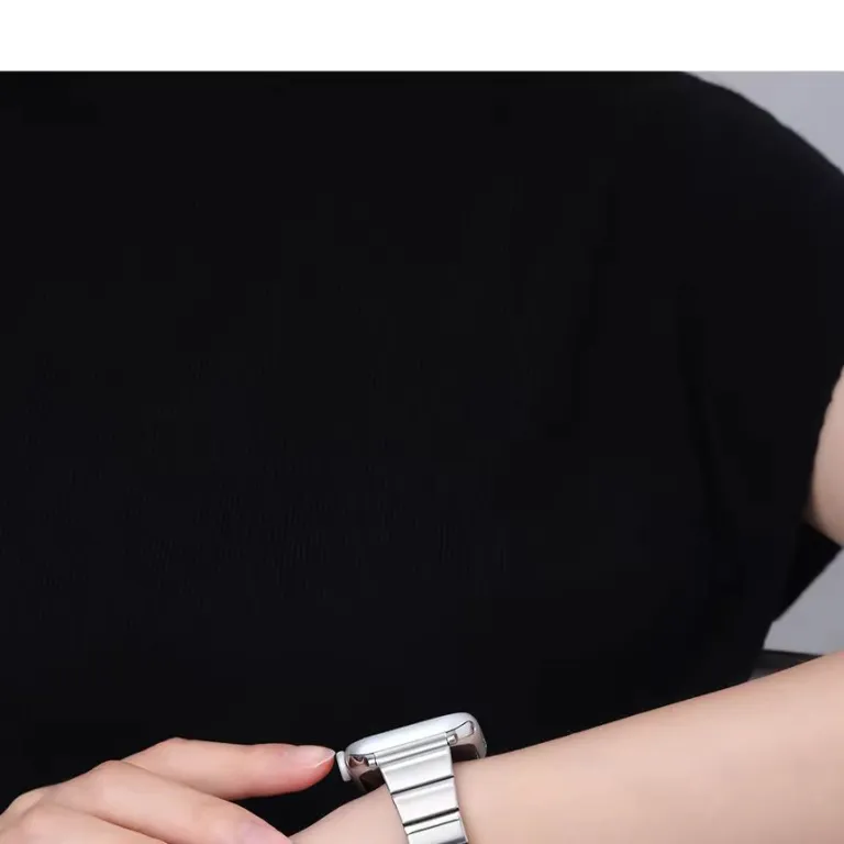 بند مناسب اپل واچ S10 بند iWatchS9 استیل ضدزنگ زنانه طرح کمر باریک s11 حس لوکس ورزشی تابستانی