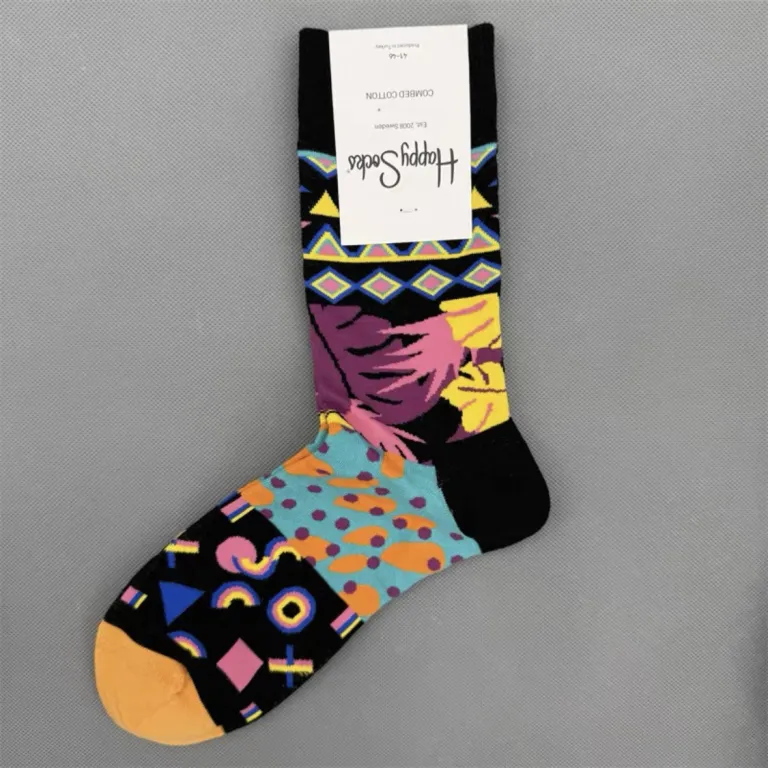 جوراب رنگی HappySocks مردانه طرح کارتونی فانتزی اینستاگرامی ساق‌متوسط بیرونی خیابانی