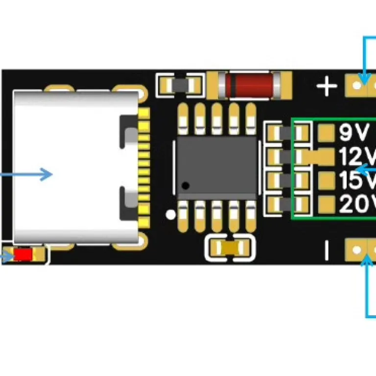 PD/QC Type-c برد تریگر پروتکل ولتاژ شارژ سریع USB 9V 12V 15V 20V