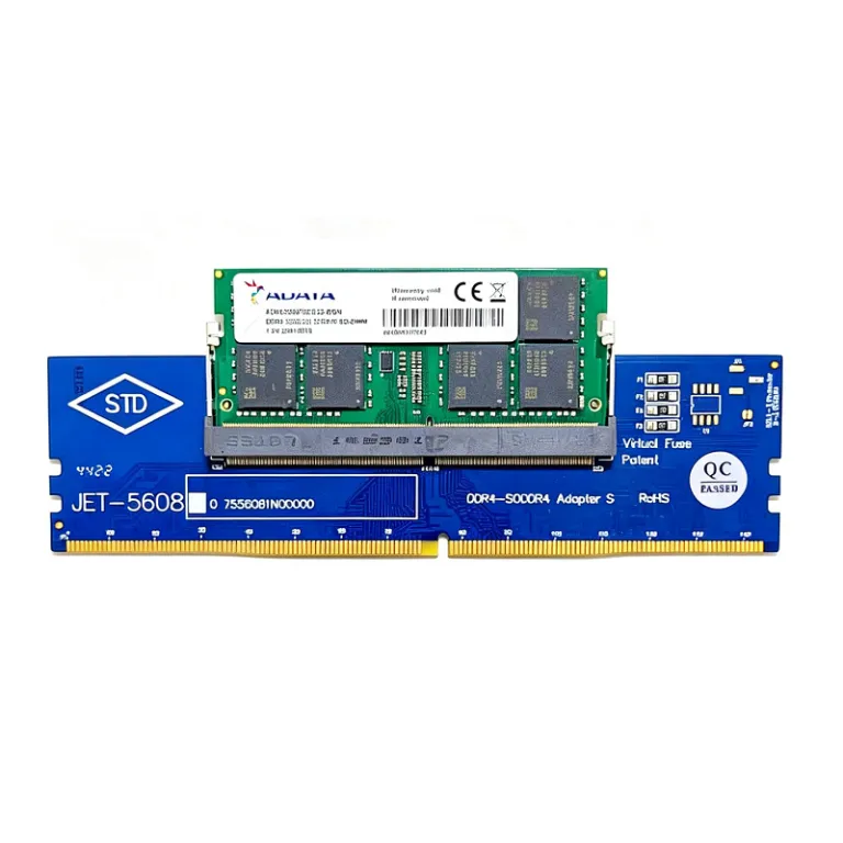 مبدل رم لپ‌تاپ DDR3/4/5 برای استفاده در مادربرد دسکتاپ، کارت تبدیل تست رم لپ‌تاپ