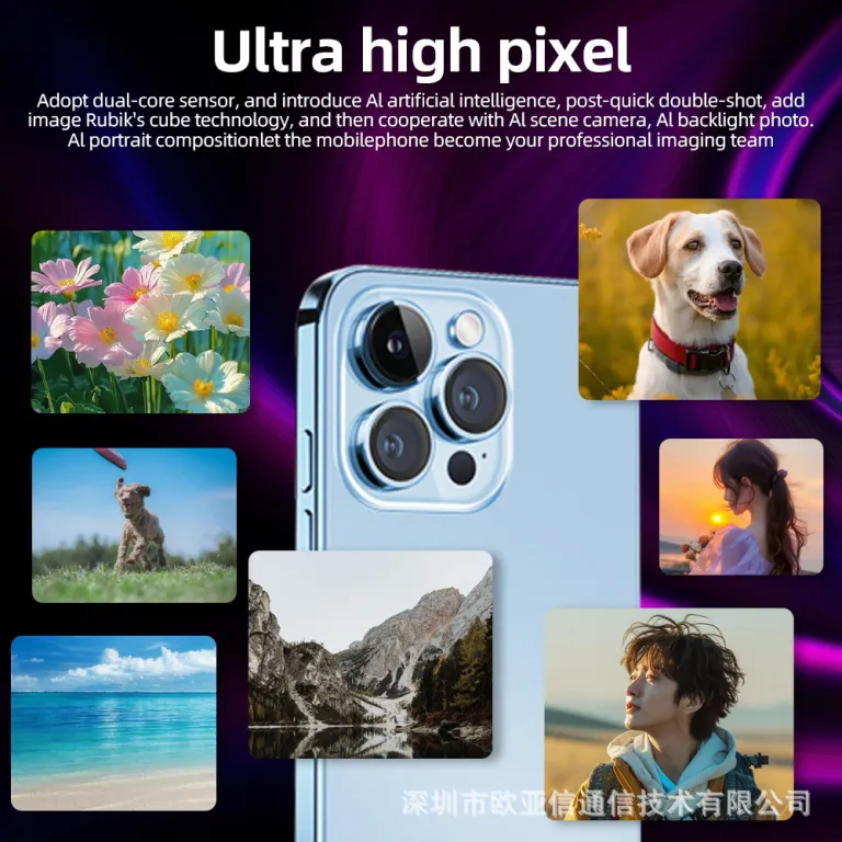 گوشی هوشمند کراسبوردر i13pro max واقعی 6.53 اینچ 1+16 حافظه، موجود در انبار کارخانه، پشتیبانی از دراپ‌شیپینگ