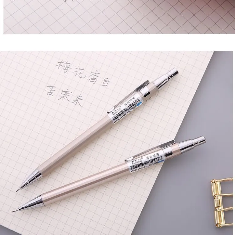مداد نوکی اتوماتیک جدید تمام فلزی با بدنه فلزی، نوک نشکن و مرکز ثقل پایین 0.5/0.7mm