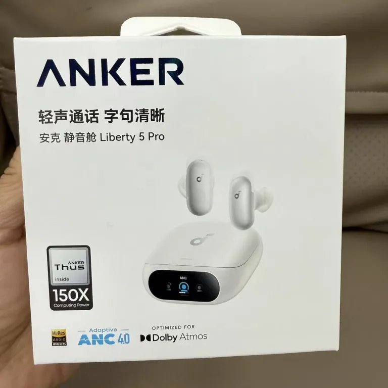 هدفون بی‌سیم بلوتوثی نویزکنسلینگ فعال Anker Liberty 5Pro اتاق جلسه بی‌صدا D1203